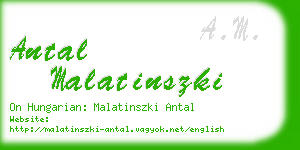 antal malatinszki business card